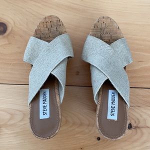 STEVE MADDEN PRIDE CORK SLIP-ON WEDGE